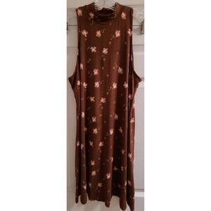 NEW Aero Seriously Soft Mock Neck Sleeveless Swing Dress New with Tag Size Large